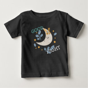 T-shirt Pour Bébé Jolie demi-lune Bonne Nuit 