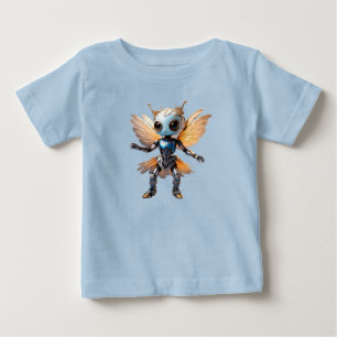 T-shirt Pour Bébé Jolie fille fourmi danse robot pixie