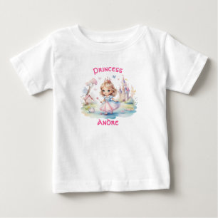 T-shirt Pour Bébé Jolie princesse dans un monde imaginaire fantaisis