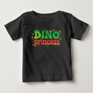 T-shirt Pour Bébé Jolie princesse dinosaure dessin animé Dinosaure
