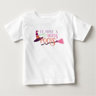 T-shirt Pour Bébé Jolie sorcière rose Hocus Pocus Halloween Casquett