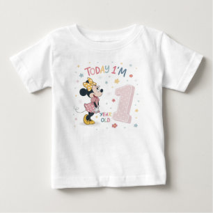 T-shirt Pour Bébé Jolie Souris à l'aquarelle avec un Nœud pour le 1e