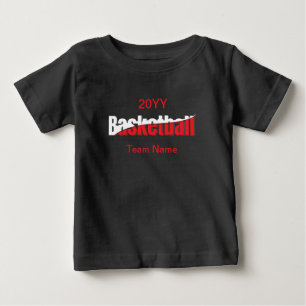 T-shirt Pour Bébé Joueur de basket-ball Abstrait Swish - Word Art