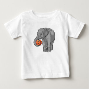 T-shirt Pour Bébé Joueur de basket-ball éléphant