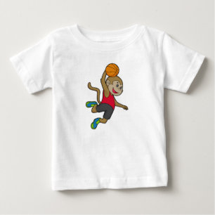 T-shirt Pour Bébé Joueur de basket-ball singe