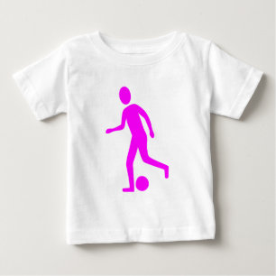 T-shirt Pour Bébé Joueur de football - Magenta