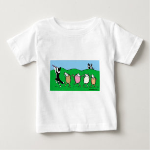 T-shirt Pour Bébé Joueur de pipeau pie de border collie
