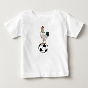 T-shirt Pour Bébé Joueur de soccer Rooster Soccer