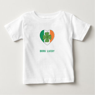T-shirt Pour Bébé Jour de la Saint Patrick Vert Quatre Feuilles Clov