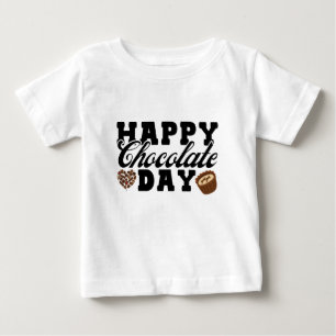 T-shirt Pour Bébé Joyeuse journée du chocolat, Joyeuse de l'amoureux