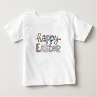 Joyeuses Pâques Lapin Floral Mignon Printemps Léop
