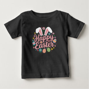 T-shirt Pour Bébé Joyeuses Pâques oeuf lapin