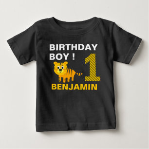 T-shirt Pour Bébé Joyeux 1er anniversaire de Tigre Mignon