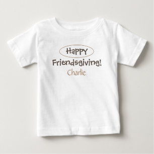 T-shirt Pour Bébé Joyeux Ami-Action ! Nom de bébé personnalisé en Br