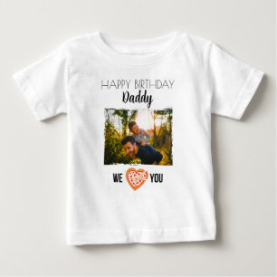 T-SHIRT POUR BÉBÉ JOYEUX ANNIVERSAIRE DADDY VÊTEMENTS BÉBÉ PHOTO PER
