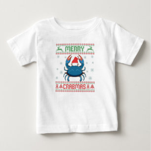 T-shirt Pour Bébé Joyeux crabes Funny Crabe laide de Noël