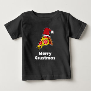 T-shirt Pour Bébé Joyeux Croustmas TRANCHE DE PIZZA DRÔLE PÈRE NOËL