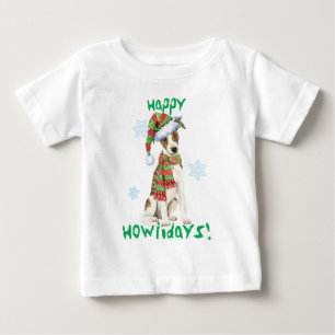 T-shirt Pour Bébé Joyeux Howlidays Whippet