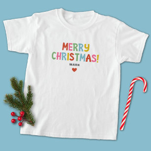 T-shirt Pour Bébé Joyeux Noël coloré jumelé famille bébé