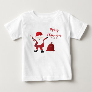 T-shirt Pour Bébé Joyeux Noël Ho Ho Ho Santa Claus