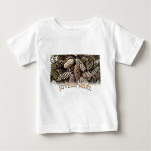 T-shirt Pour Bébé Joyeux Noel Noël Pine Cône de Noël