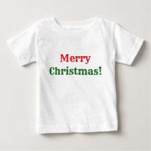 T-shirt Pour Bébé "Joyeux Noël simple, simple, rouge et vert ! "