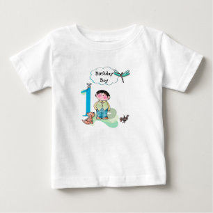 T-shirt Pour Bébé Joyeux premier anniversaire, Anniversaire Boy Jers