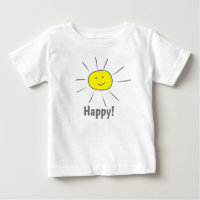 Joyeux soleil jaune avec visage souriant 