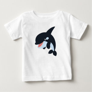 T-shirt Pour Bébé Joyeux T-shirt mignon de bébé d'épaulard de ban