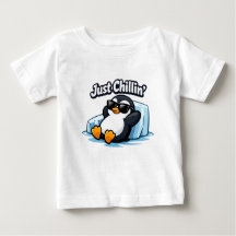 JUST CHILLING PINGUIN Throw Pillow