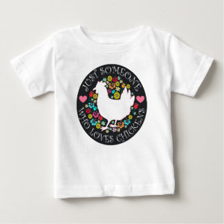 T-shirt Pour Bébé Juste quelqu'un qui aime les poulets
