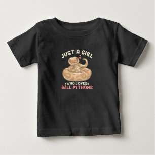 T-shirt Pour Bébé Juste une fille qui aime le python royal