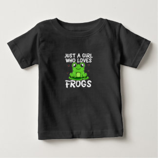 T-shirt Pour Bébé Juste une fille qui aime les grenouilles| Cadeau à