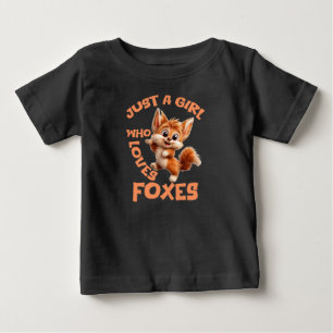 T-shirt Pour Bébé Juste une fille qui aime les renards
