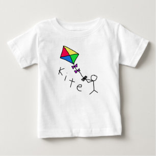 T-shirt Pour Bébé K est pour le cerf-volant