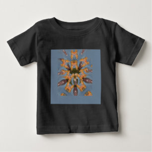 T-shirt Pour Bébé Kaleidoscope Giraffe Mandala : Safari Art Abstrait
