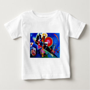T-shirt Pour Bébé Kandinsky en bleu peinture abstraite