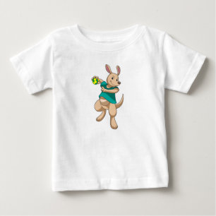 T-shirt Pour Bébé Kangaroo comme joueur de handball avec Handball