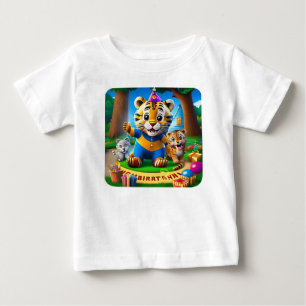 T-shirt Pour Bébé Kids  Tiger's Neighborhood 2nd Birthday