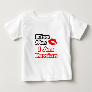 T-shirt Pour Bébé Kiss Me...I Am Russian