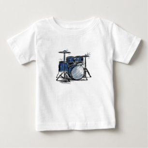 T-shirt Pour Bébé Kit tambour Sketch Music
