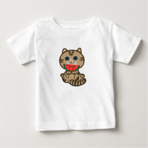 T-shirt Pour Bébé kitty et pastèque