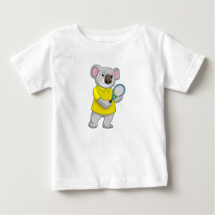 T-shirt Pour Bébé Koala à Tennis avec raquette de tennis