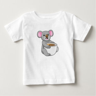 T-shirt Pour Bébé Koala avec Coffee Cup