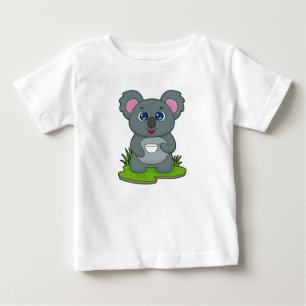 T-shirt Pour Bébé Koala avec tasse de café