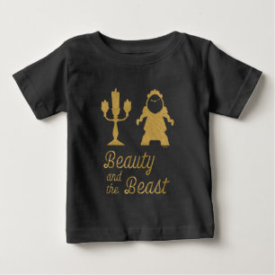 T-shirt Pour Bébé La Beauté Et La Bête   Lumiere & Cogsworth