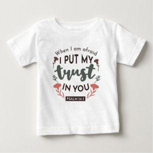 T-shirt Pour Bébé La Bible Florale Verse Art 'Je mets ma confiance e