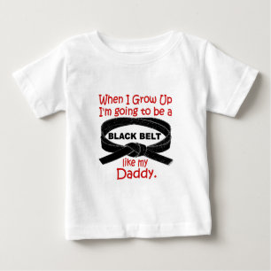 T-shirt Pour Bébé La ceinture noire de KARATÉ aiment mon papa 1