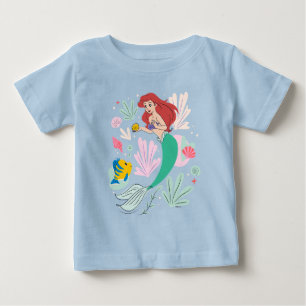 T-shirt Pour Bébé La célébration sous-marine de coquillages d'Ariel