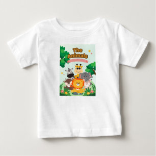 T-shirt Pour Bébé La conception d'animaux romantiques pour enfants